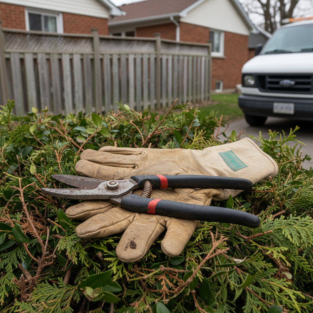 Landscaping work